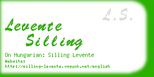 levente silling business card